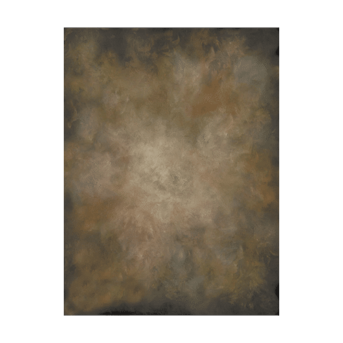 Fulvous hand painted backdrop rental in brown tones, 7x8 feet